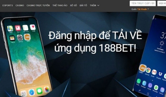 Ứng dụng 188Bet chơi lô đề trên hệ điều hành IOS