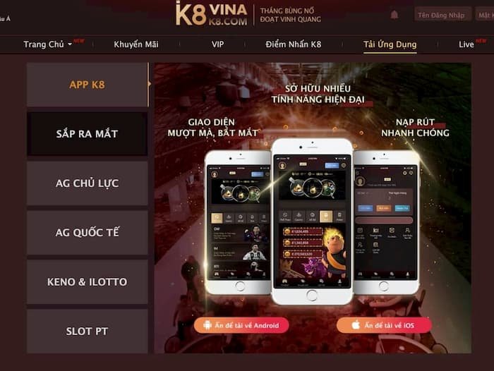 Hướng dẫn tải game lô đề xổ số tại App K8